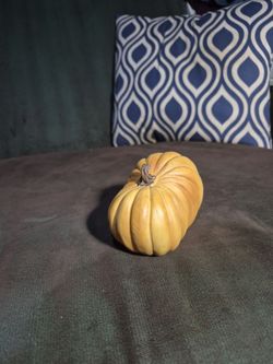 Goldenrod Resin Decorative Pumpkin