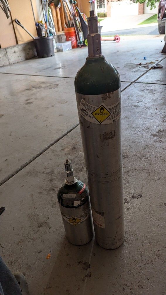 2 Oxygen Gas Cylinder $30 For Both