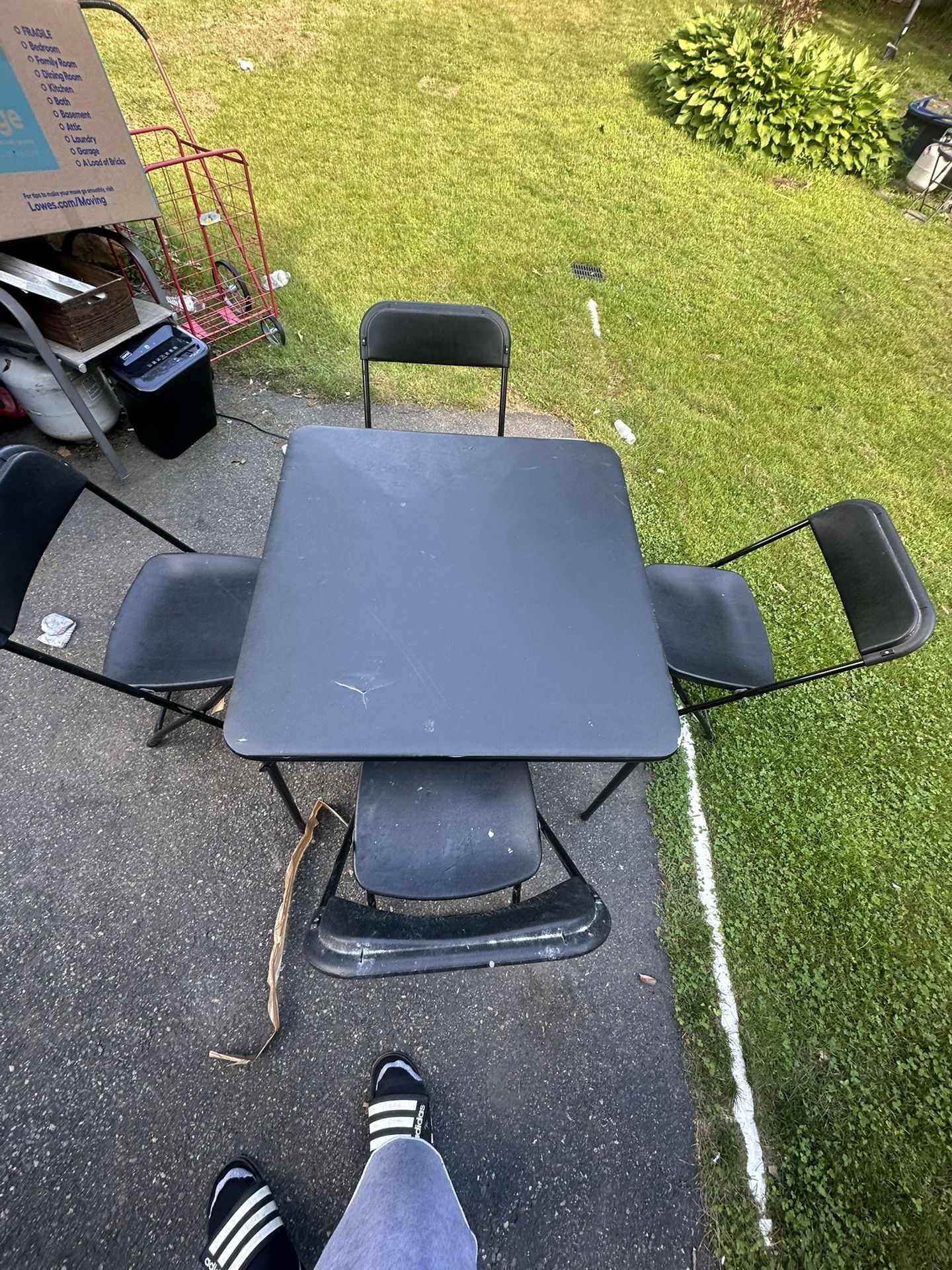 Foldable Table And Chairs Poker Dominoes Cookout Event