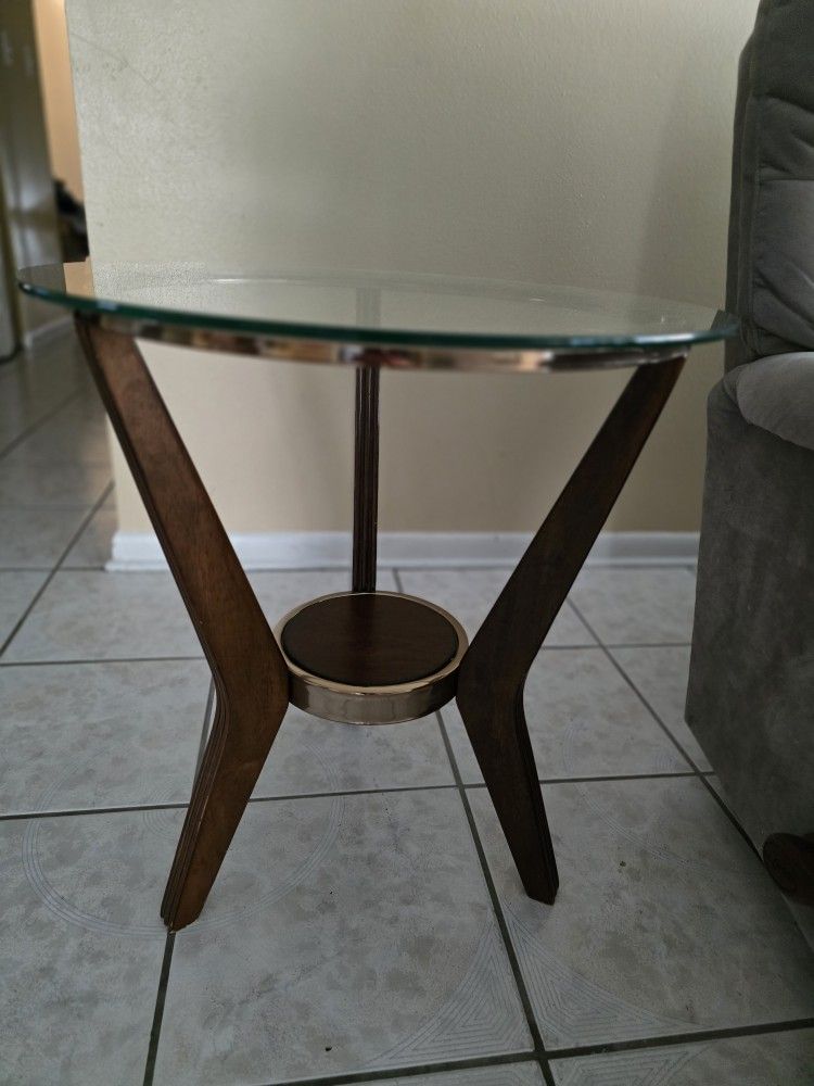 Glass End Table