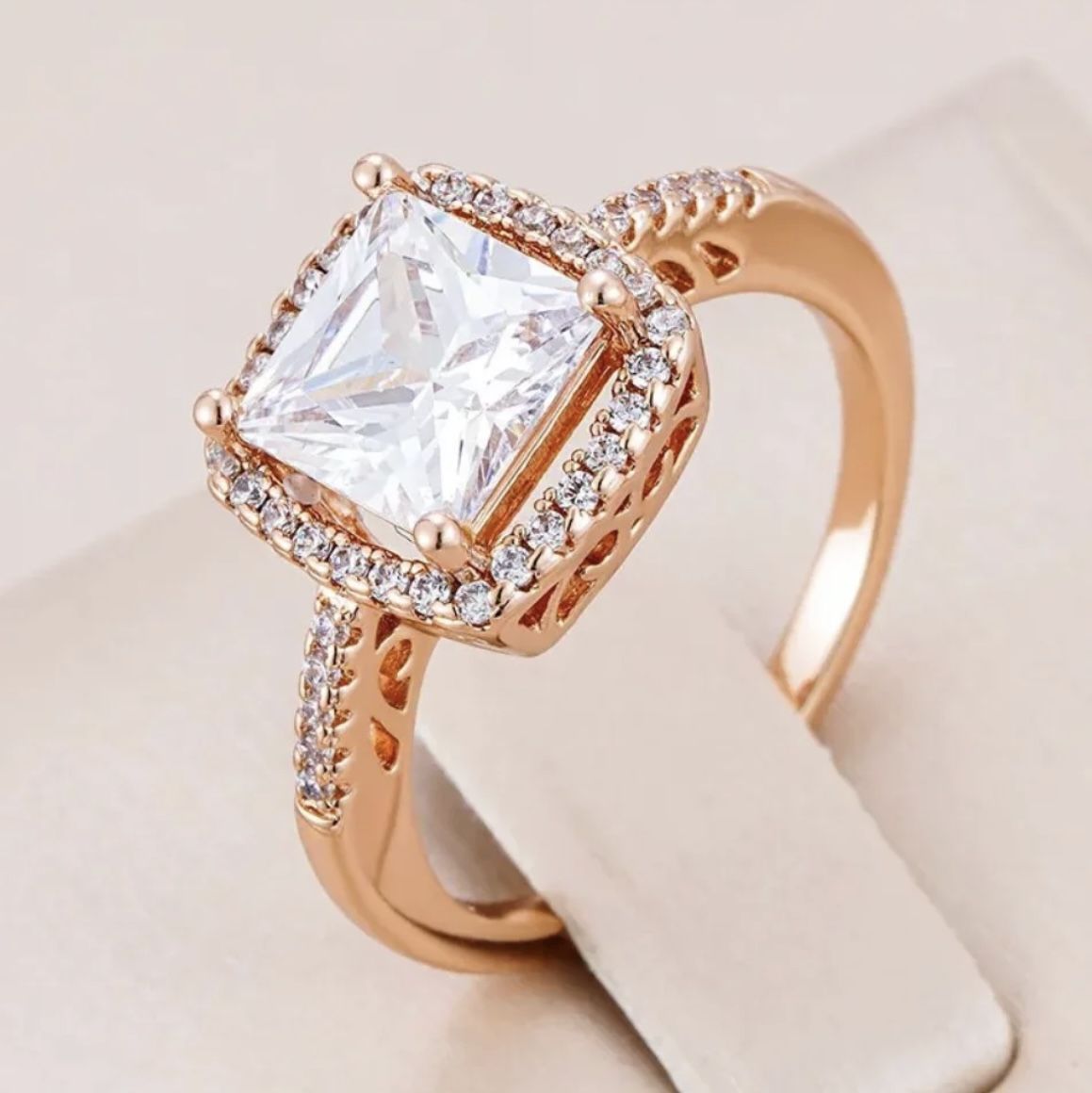 R303- Natural Zircon Wedding Ring! SIZE: 8