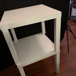 2 Side Table White Excellent Condition 18 High  X 20 Width X  20 D