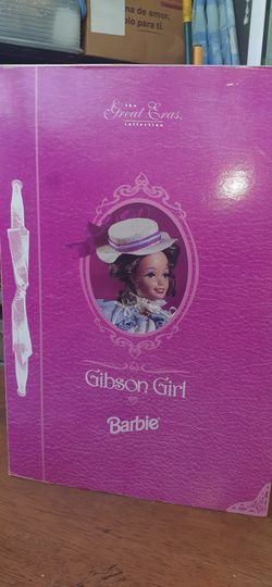 BARBIE DOLL GIBSON GIRL THE GREAT ERAS COLLECTION VOLUME ONE NEW IN BRRX NEVER OPENED WITH DOLL STAND,  PARASOL, 