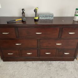 Hardwood Dresser And Side Tables