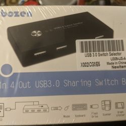 Rybozen 2 in 4 out USB 3.0 Sharing Switch Box