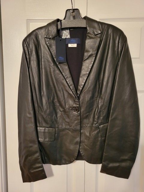 Les Copains Black Leather Jacket