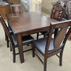 Dining Table With 6 Chairs And Drop Leaf 