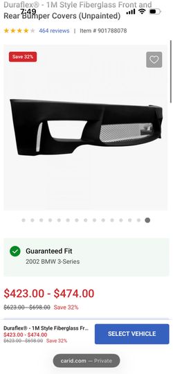 Duraflex - 1M Style Fiberglass Front and Rear Bumper Covers (Unpainted)