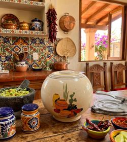 Mexican Talavera Ceramic Round Cookie Jar