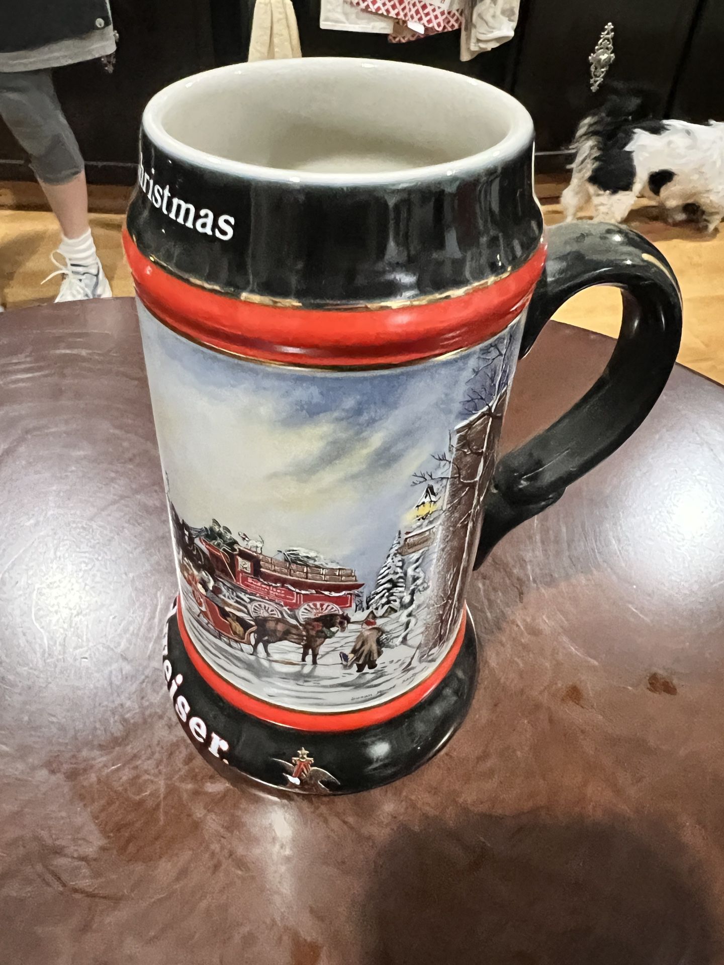 1992 Budweiser Holiday Beer Stein Mug A Perfect Christmas Clydesdale Horses