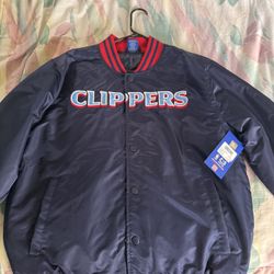 Large LA Clippers Bomber Jacket