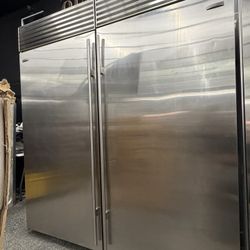 Sub Zero Stainless Steel Built In 72” Column Set Fridge Freezer