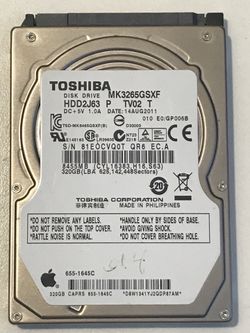 Toshiba 320GB Hard Drive