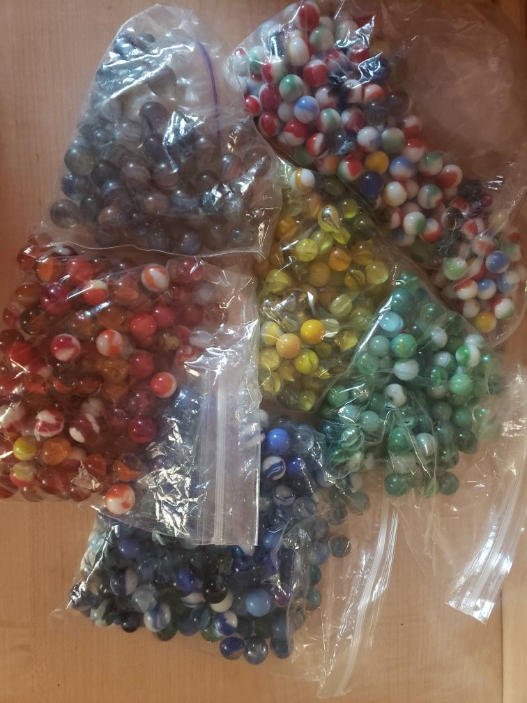 Hundreds of Glass Marbles