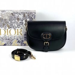 Pre-Owned Dior Bobby Bag Black Leather Crossbody – 9/10 Condition 