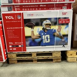 58” TCL Smart 4k LED Uhd Tv 