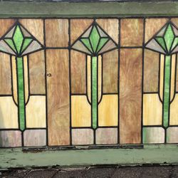 Antique Vintage Stained Stain  Bevel glass window windows