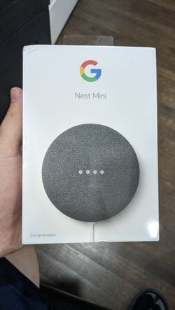 New Sealed Google Nest Mini Charcoal 2nd Gen Smart Device Alexa
