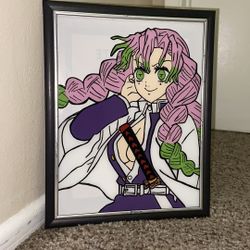 Demon Slayer Anime Glass Painting 8x10 Wall Art LOCATED IN COVINA