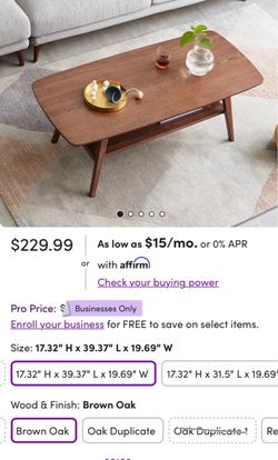 Coffee Table, Soild Wood Coffee Table