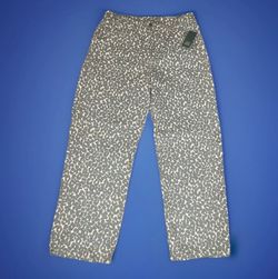 NEW Wild Fable Women's Leopard Print High Rise Straight Leg Jean Pants Large