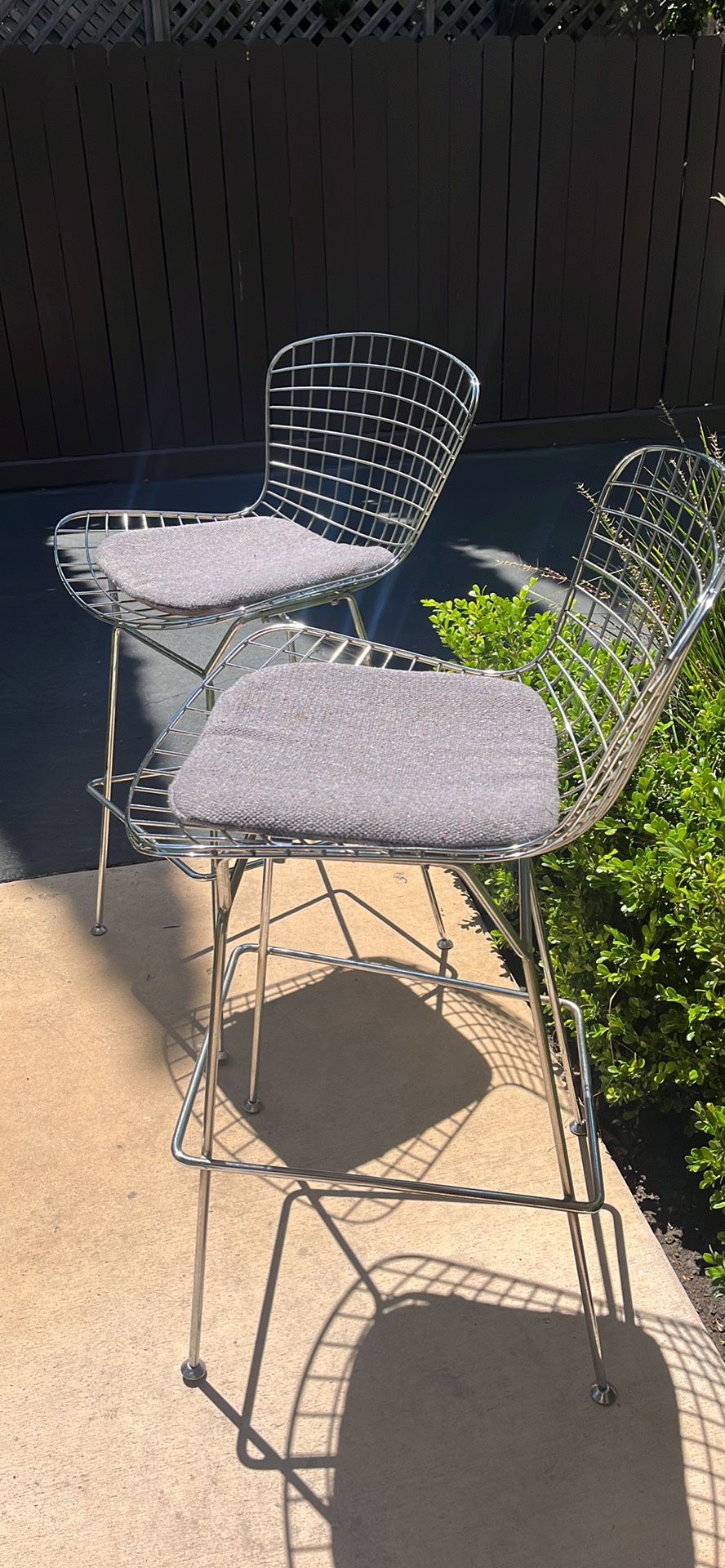 Set of Bertoia Style Counter Stools