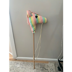 Vintage Colorful Riding Stick Pony