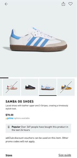 Adidas Samba OG White & Light Blue – New size 7.5