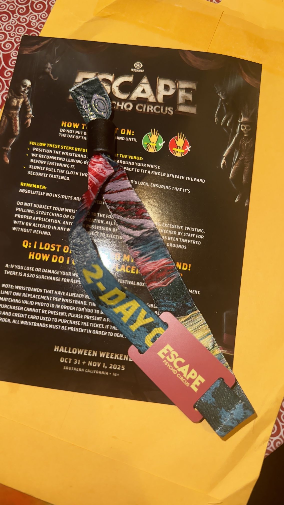 Escape Halloween Ticket 2 DAY GA