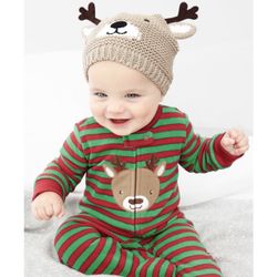 Carter’s Baby Reindeer Footed Pajama • Christmas 🎄