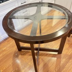 Glass Wooden Table