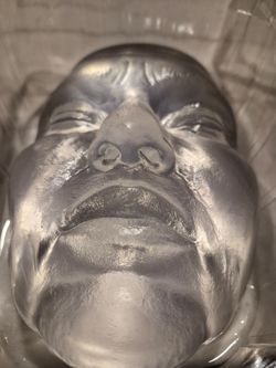 Clear Facial Injection Training Mannequin, PDO Thread Facelift Demonstration Head Model, Transparent Manikin Face Injection Model for Aesthetic Traini