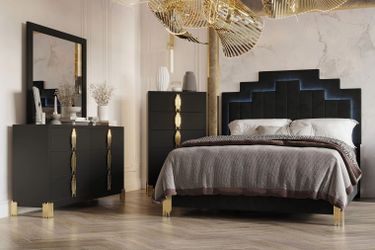 ***HOT DEAL*** 4 PC BEDROOM SET- QUEEN BED, DRESSER, MIRROR, NIGHTSTAND