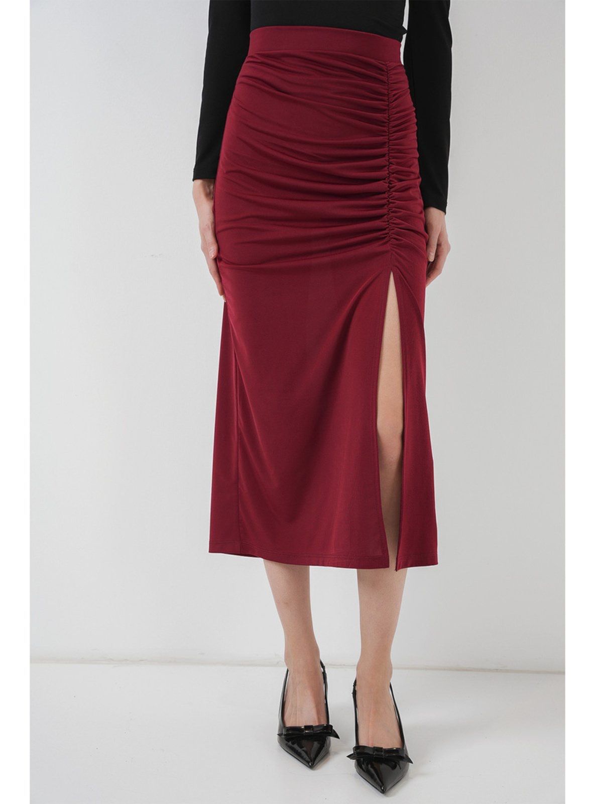 Burgundy Skirt 