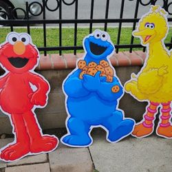Elmo,cookie monster, Big Bird