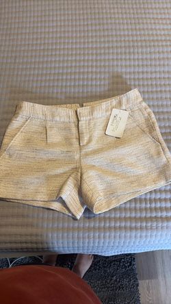 Gold Metallic Shorts with Tags