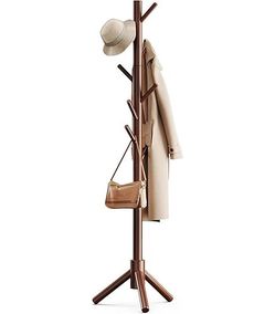 Wooden Coat Rack Stand