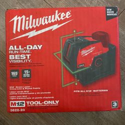 Milwaukee New Laser M12 Tool Only 