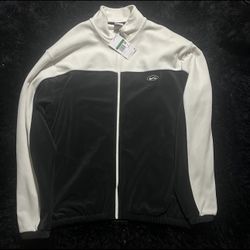 Nike SB Track Jacket XL Black White Colorblock Full-Zip Men's Softshell Pockets