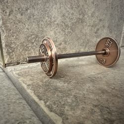 Mini barbell Set 4oz .999 Fine Copper