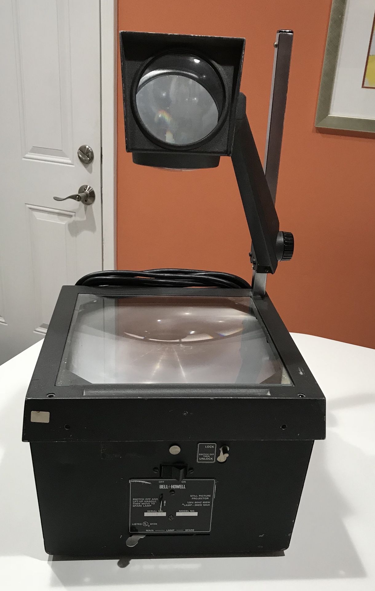 Vintage Bell Howell Working Overhead Projector (13”x 13” main box size)