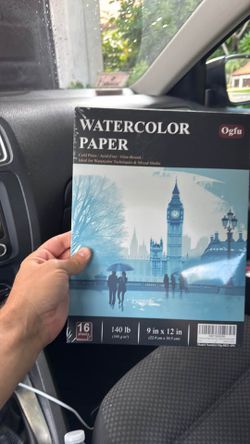 Full Pad of Watercolor paper 140lb, 9x12, 16 sheets