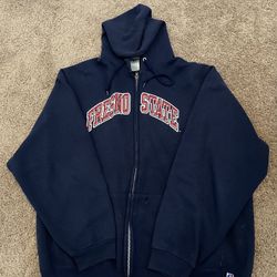 Fresno State Zip Hoodie XXL Navy