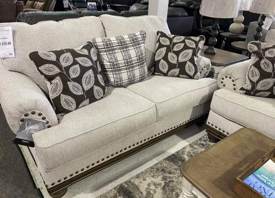 Harleson Wheat 2Piece Sofa and Loveseat Set by Ashley for Sale in