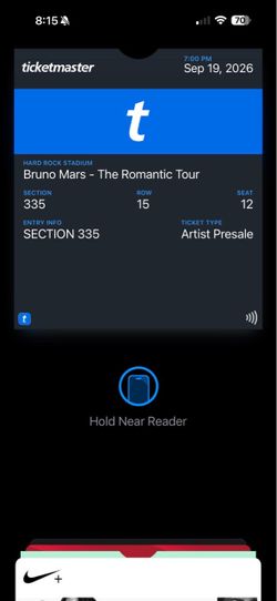 Bruno mars saturday 19 ticket