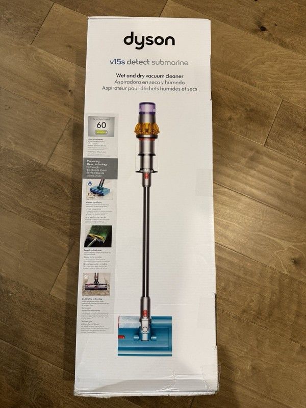 Dyson V15s Detect Submarine Wet/Dry Vacuum, Yellow/Nickel.