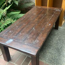 Coffee Table. Rustic Pottery Barn 