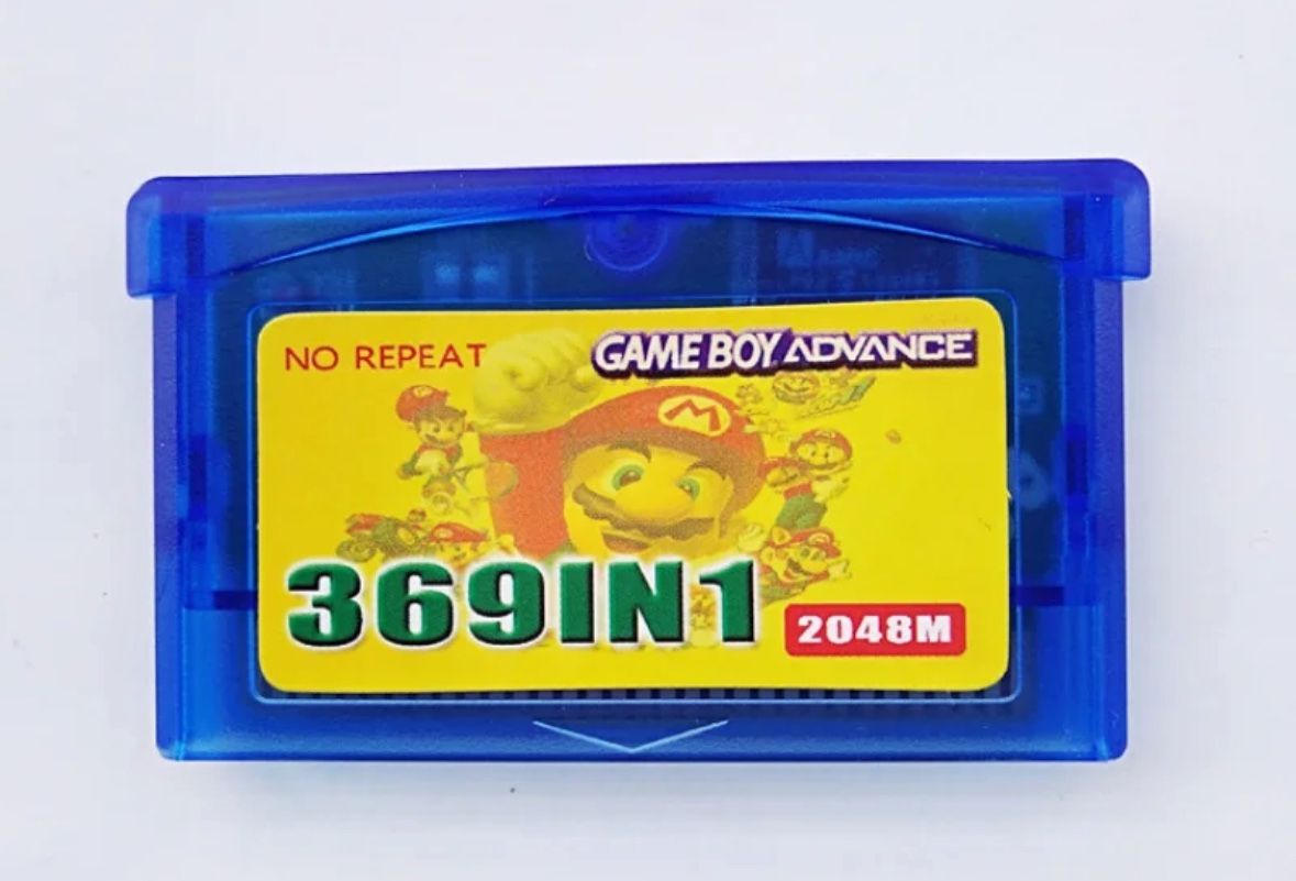 Gba 369 In 1 Nostalgia Video Game Nds Cartridge Nintendo Gb Sp Console