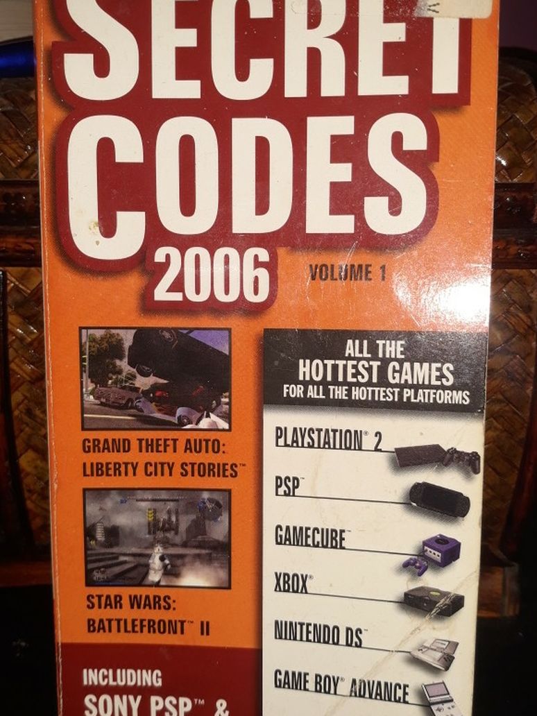 Secret Code Book For Video Game Strategies