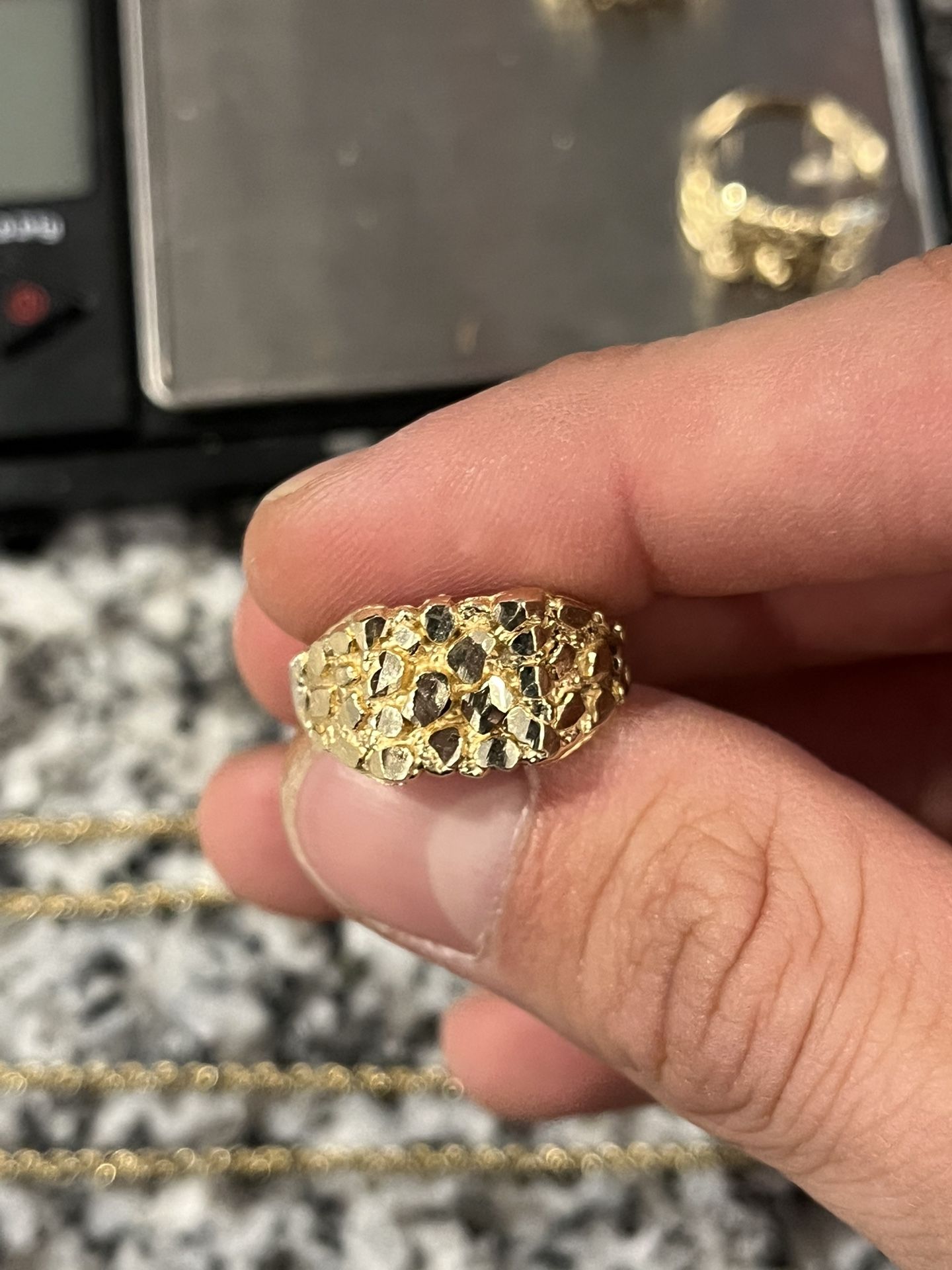 14K GOLD NUGGET RING